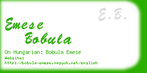 emese bobula business card